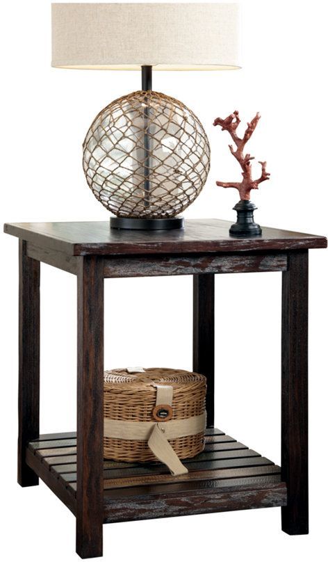Signature Design by Ashley® Mestler Rustic Brown End Table 1