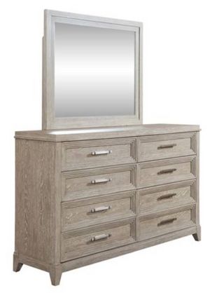 Liberty Belmar Washed Taupe/Silver Champagne Dresser and Mirror