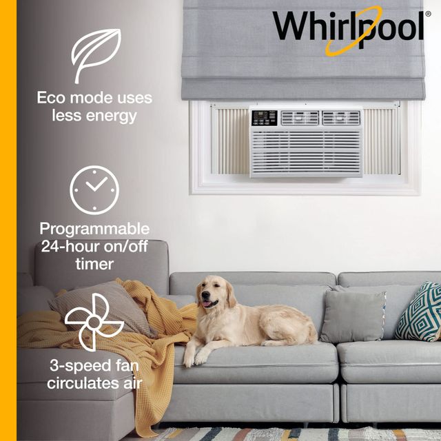Whirlpool Window-Mounted Air Conditioner, Heat and Cool, 24,000 BTU in White 1