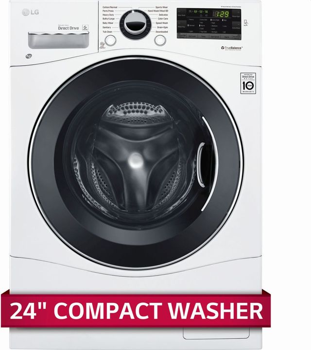 LG 2.3 Cu. Ft. White Front Load Washer 1