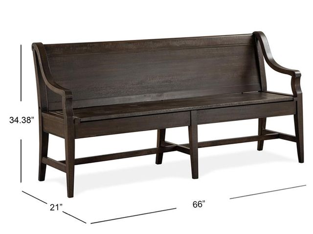 Magnussen Home® Westley Falls Graphite Bench with Back 2