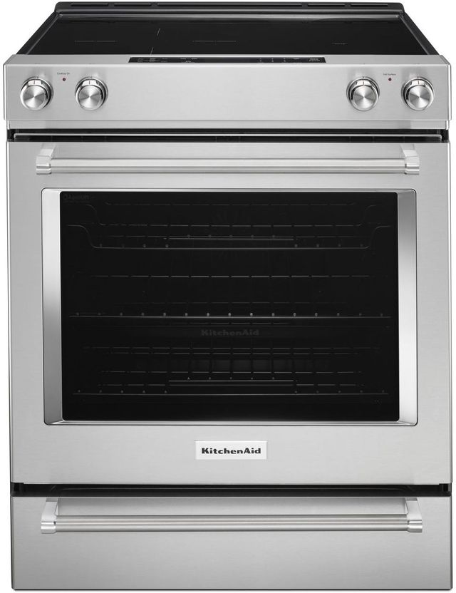 KitchenAid® 30" Stainless Steel Slide In Electric Convection Range 0