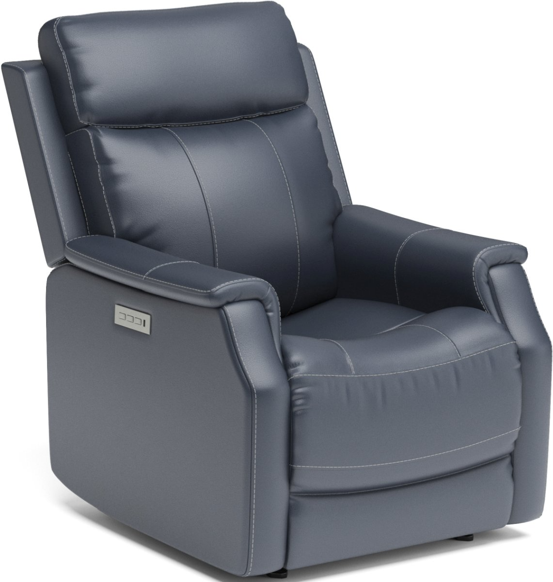 Flexsteel® Easton Dark Blue Power Recliner With Power Headrest And ...