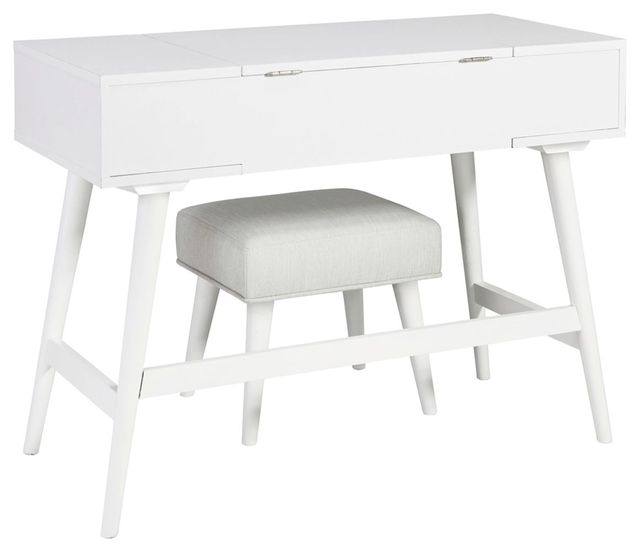 Signature Design by Ashley® Thadamere White Vanity with Stool 3