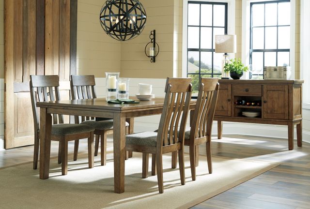 Benchcraft® Flaybern 5-Piece Brown Dining Room Table Set 4