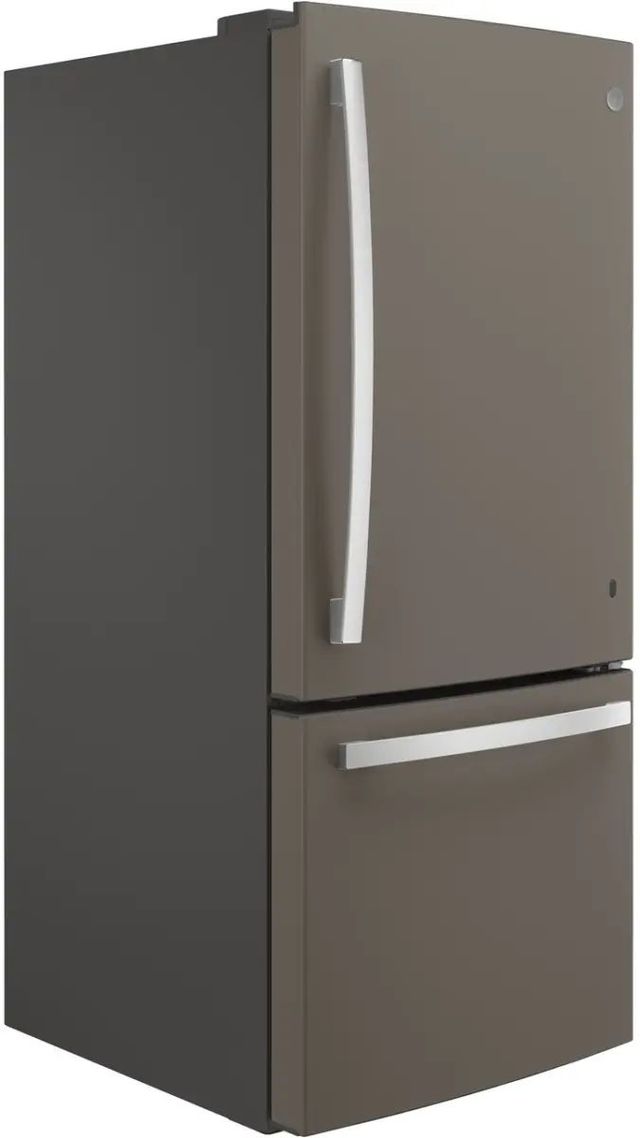 GE® Series 20.9 Cu. Ft. Bottom Freezer Refrigerator-Slate-GDE21EMKES *Scratch and Dent Price $1306.00 Call for Availability* 3