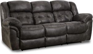 HomeStretch Denali Charcoal Reclining Console Sofa