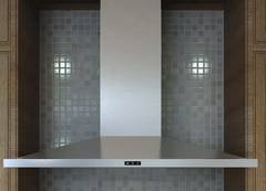 LuxeAir 36" LOW-PROFILE CHIMNEY WALL HOOD, SS, LED LIGHTS, CFM-SELECTOR