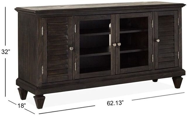 Magnussen® Home Calistoga Weathered Charcoal Small Console 4