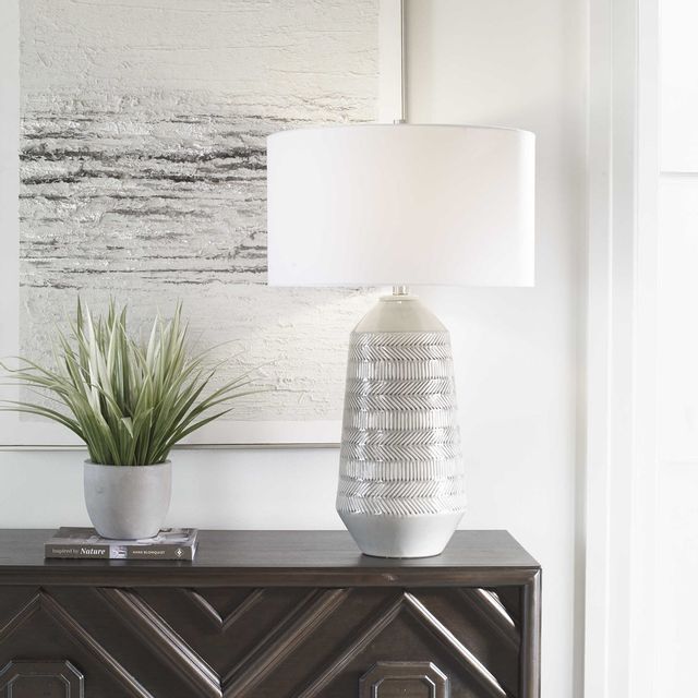 Uttermost Rewind Soft Gray Table Lamp 6