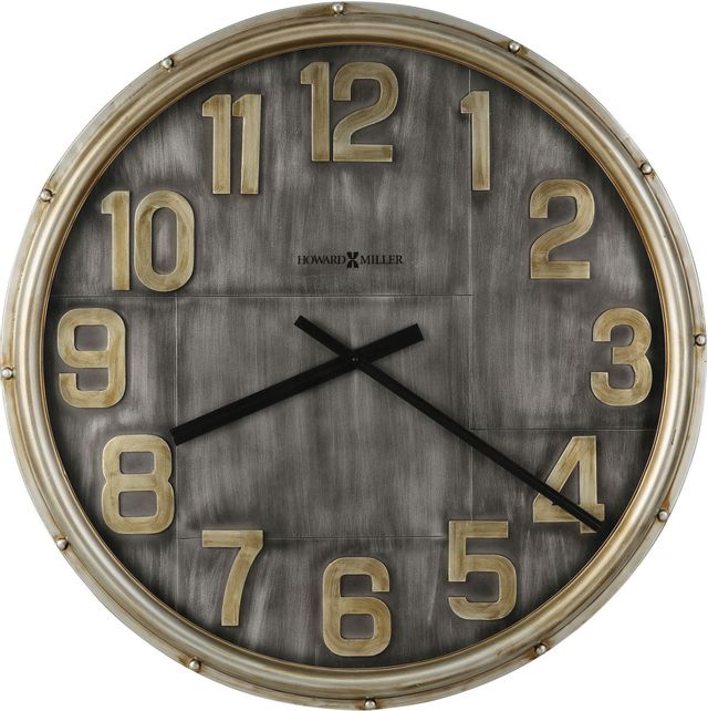 Howard Miller® Brender Aged Charcoal Oversized Wall Clock