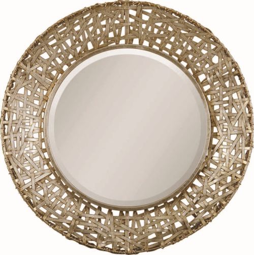 Uttermost® by Carolyn Kinder Alita Champagne Silver Woven Metal Mirror