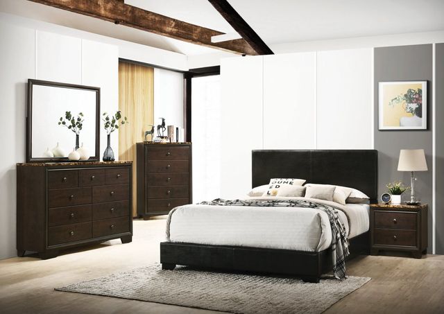 Coaster® Conner Dark Brown Queen Upholstered Bed 7