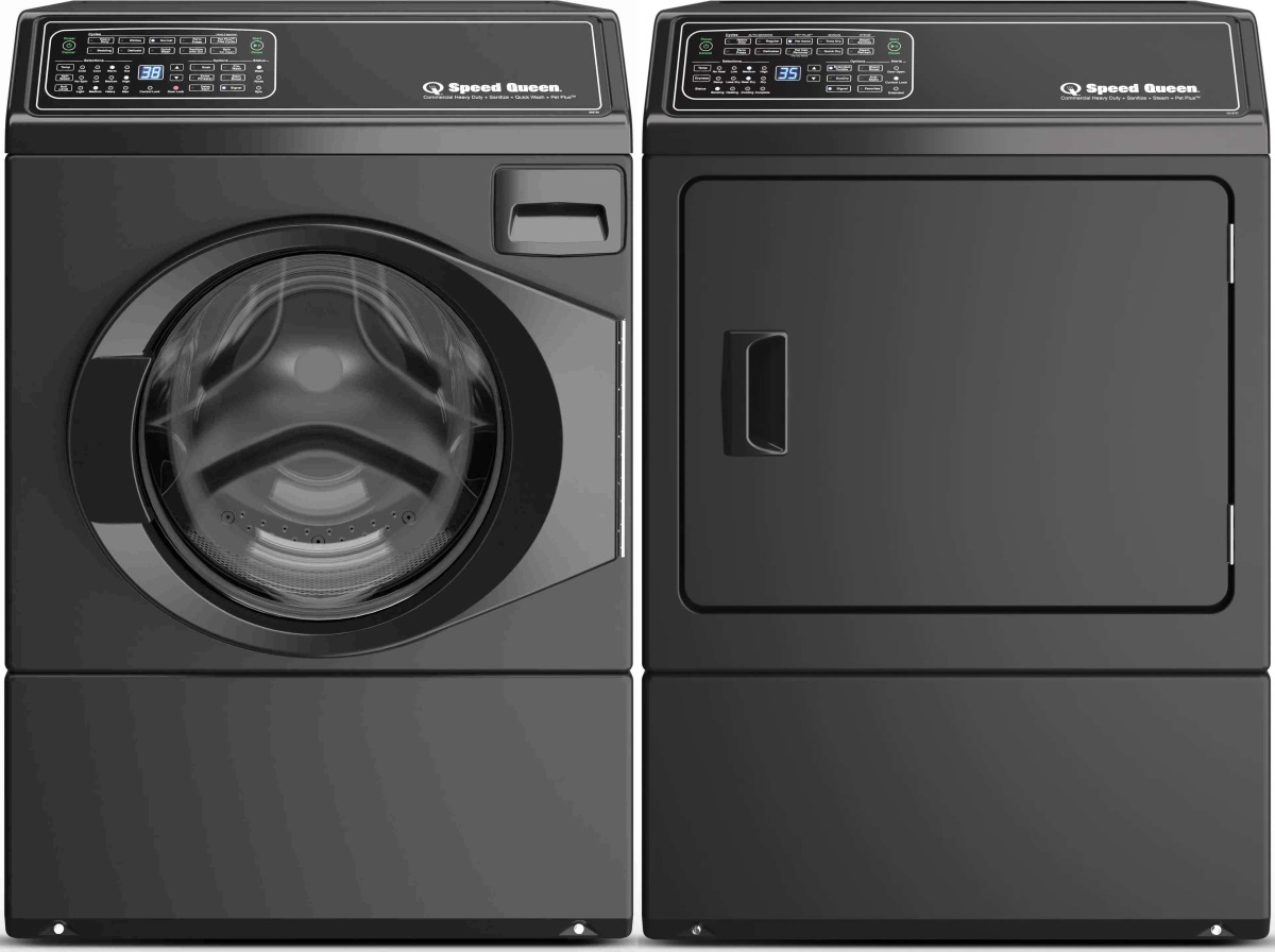 Speed Queen® Matte Black Front Load Laundry Pair