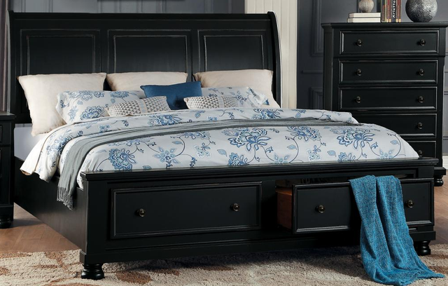 Homelegance® Laurelin Black California King Panel Bed