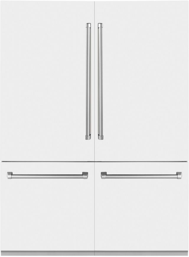 ZLINE 32.2 Cu. Ft. White Matte Built In French Door Refrigerator 
