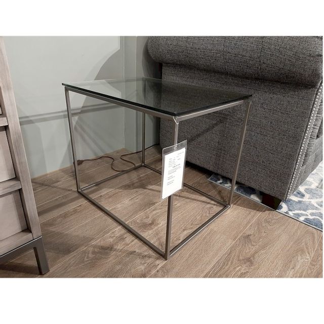 Forge Design Glass Top End Table