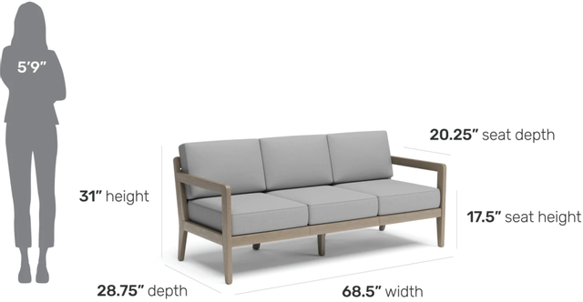 homestyles® Sustain Gray Outdoor Sofa 4