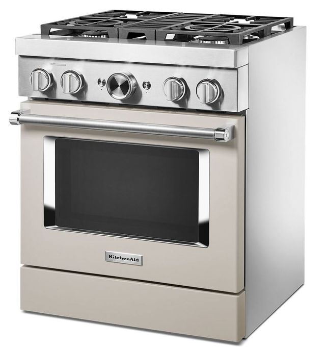 KitchenAid® 30" Stainless Steel Commercial-Style Free Standing Dual Fuel Range 30