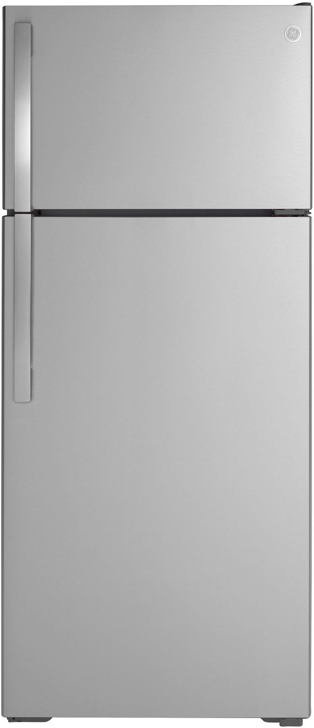 GE® 17.5 Cu. Ft. Stainless Steel Top Freezer Refrigerator-0