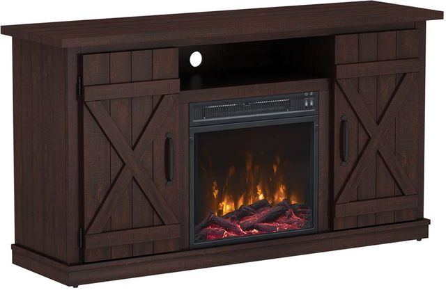 ClassicFlame® Cottonwood Saw Cut Espresso TV Stand with Electric Fireplace 2