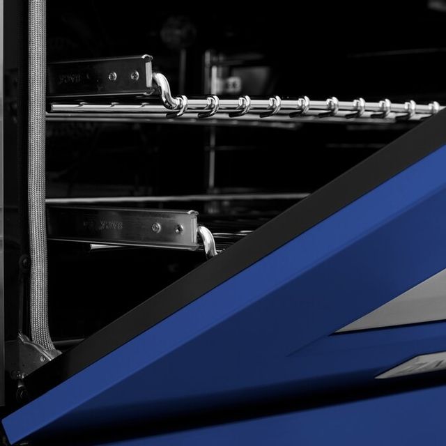 Zline 36" DuraSnow® Blue Matte Pro-Style Gas Range 3