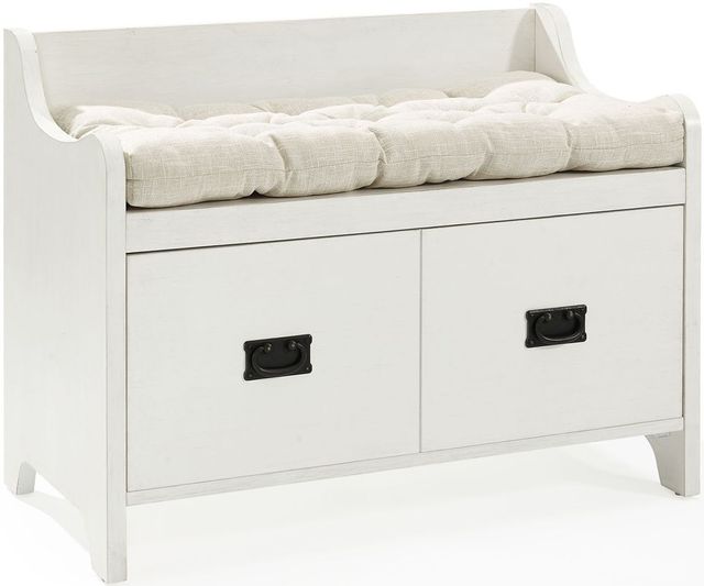 Crosley Furniture® Fremont Distressed White Entryway Bench-0