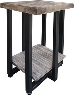 International Furniture Direct Old Wood Sand Drift Chairside Table