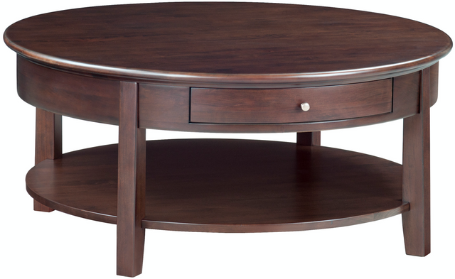 Whittier Wood® Furniture McKenzie Caffe Round Cocktail Table | Fischer ...