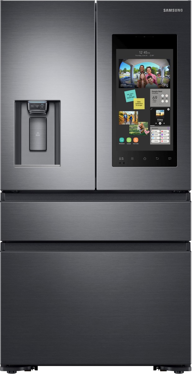Samsung 22 Cu. Ft. Counter Depth French Door Refrigerator-Fingerprint Resistant Black Stainless Steel-RF23M8570SG
