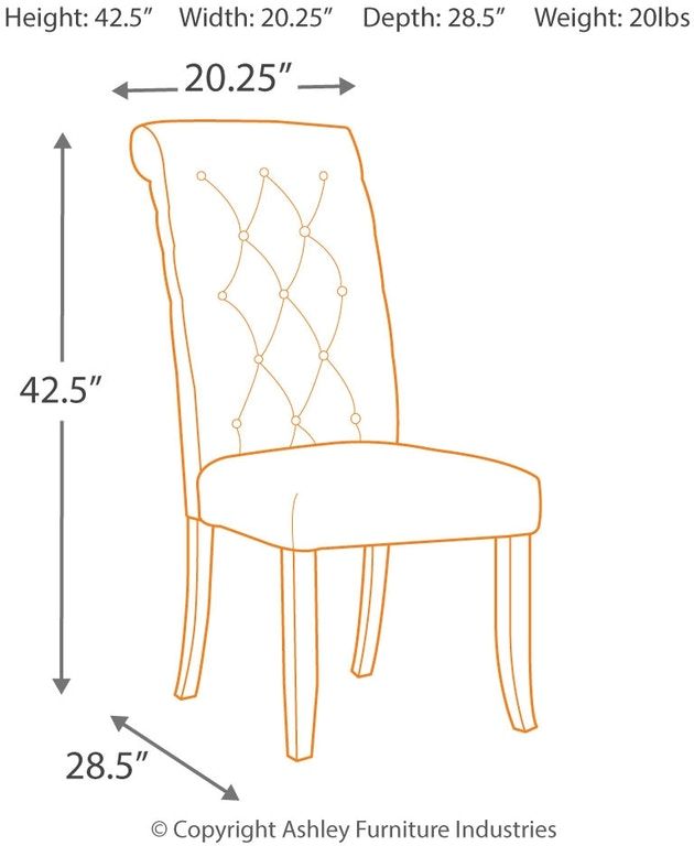 Signature Design by Ashley® Tripton Graphite Dining Upholstered Side Chair 6