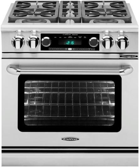 Capital Connoisseurian 30" Stainless Steel Free Standing Dual Fuel Range-0