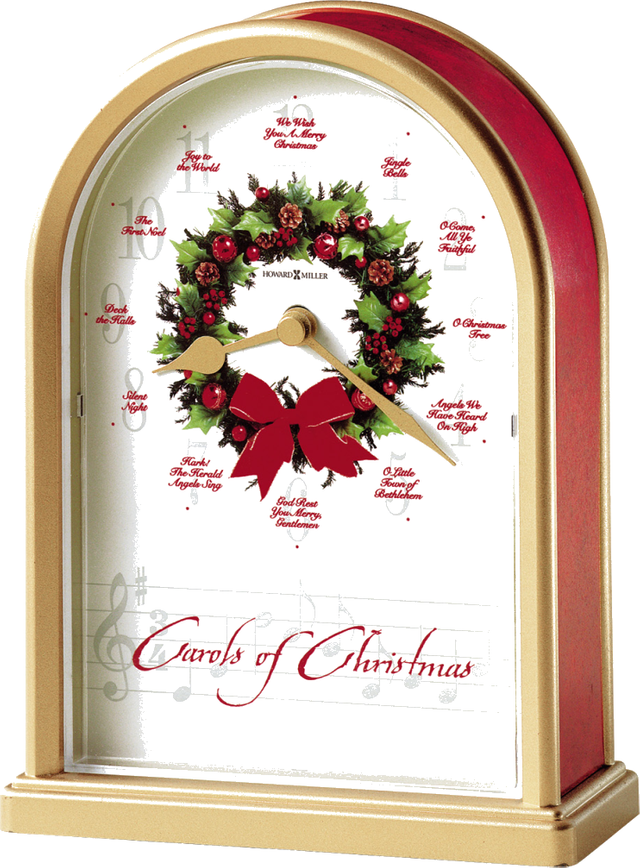 Howard Miller® Carols of Christmas II Satin Brass Tabletop Clock