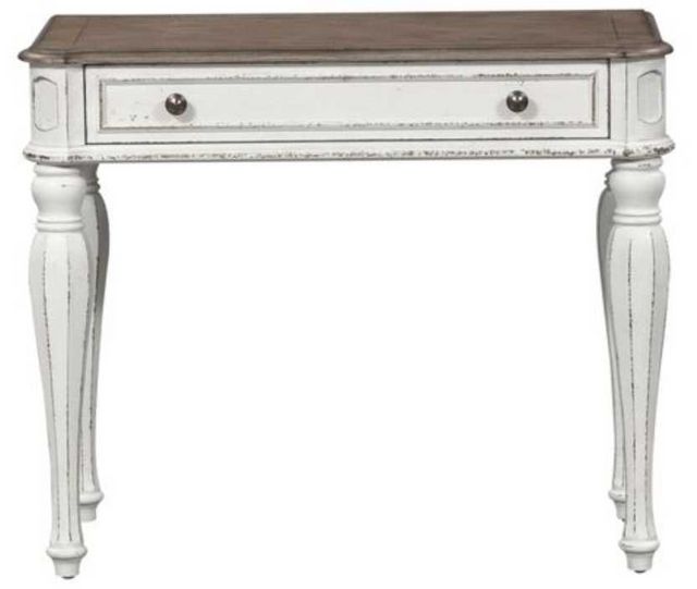 Liberty Magnolia Manor Antique White/Weathered Bark Accent Vanity Desk-1