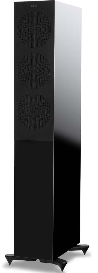 KEF R Series 5.25" Black Gloss Floor Standing Speaker 1