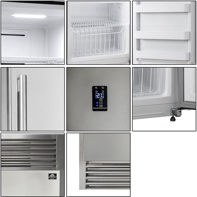 FORNO® Alta Qualita 27.6 Cu. Ft. Stainless Steel Side-by-Side Refrigerator 8