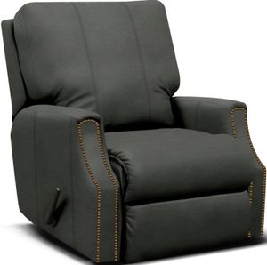 England Furniture EZ Motion Leather Swivel Gliding Recliner with Nailhead Trim