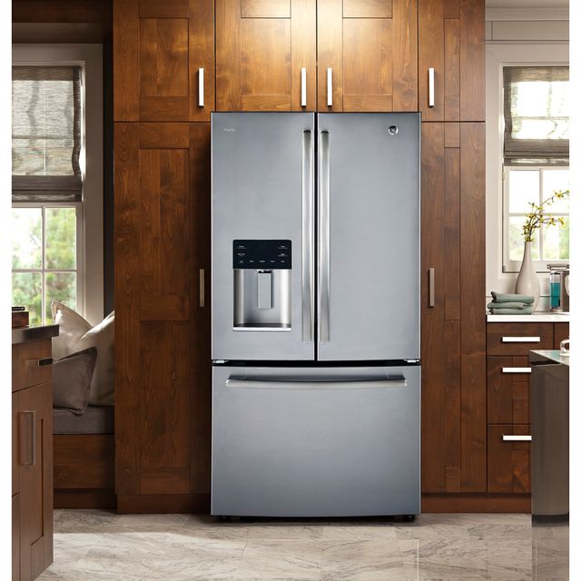 GE Profile™ 17.5 Cu. Ft. Stainless Steel Counter Depth French Door Refrigerator 9