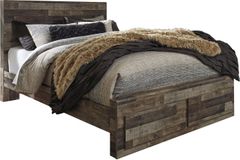 Benchcraft® Derekson Multi Gray Queen Bed with Storage Footboard