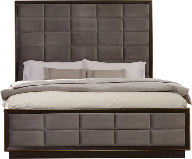 Coaster® Durango Smoked Peppercorn and Grey Eastern King Upholstered Bed