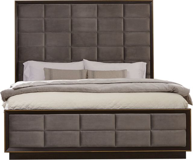 301405KW in by Coaster in Sonora, CA - Bancroft Demi-wing Upholstered  California King Bed Grey