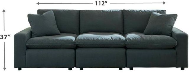 Signature Design by Ashley® Savesto Charcoal 3-Piece Sectional-1