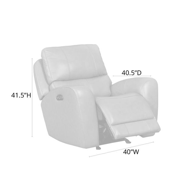 Leather Italia Bel Aire Leather Glider Recliner With Power Head and Foot-3