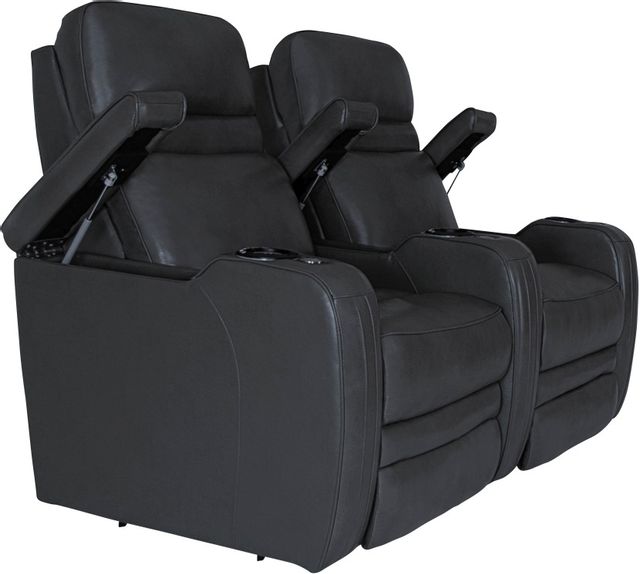 RowOne Cortés Home Entertainment Seating Black 2-Chair Straight Row 3