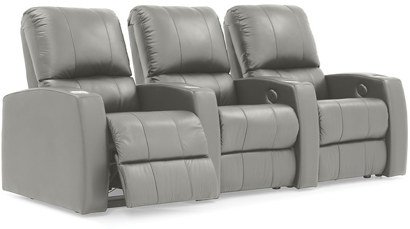 gray leather theater seating