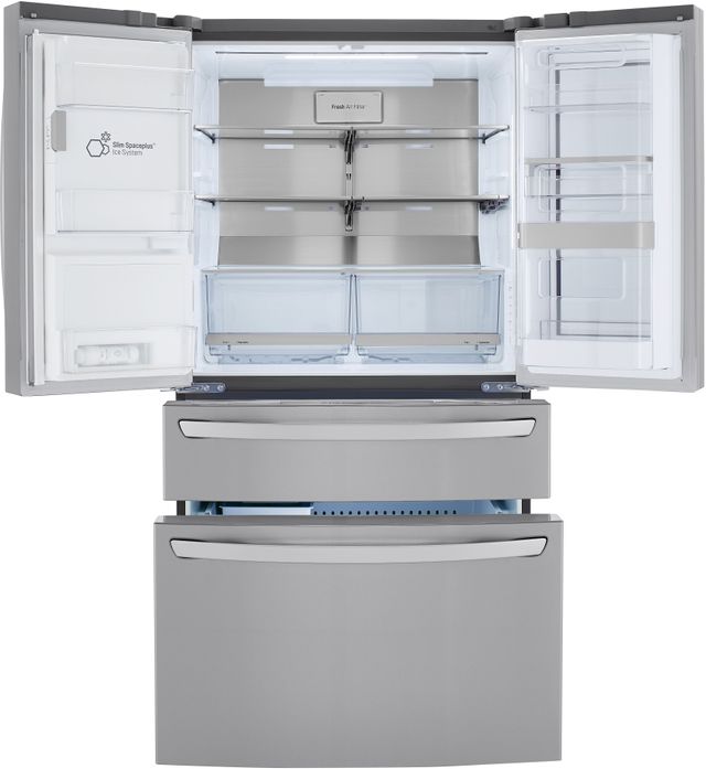 Réfrigérateur à portes françaises à profondeur de comptoir de 36 po LG® de 22,5 pi³ - Acier inoxydable résistant aux traces de doigts 3