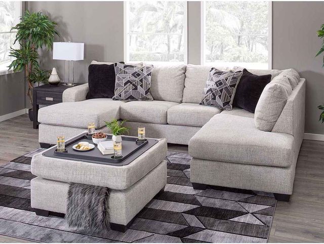 Benchcraft® Megginson Storm 2-Piece Sectional with Chaise 1