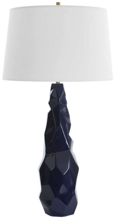 Uttermost® Kavos Navy Blue/White Table Lamp | Factory Direct Furniture ...