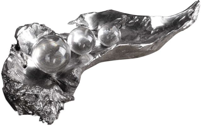 Uttermost® by David Frisch Three Peas In A Pod Metallic Silver Sculpture-0