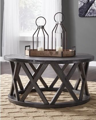 Signature Design by Ashley® Sharzane 3-Piece Grayish Brown Living Room Table Set 3
